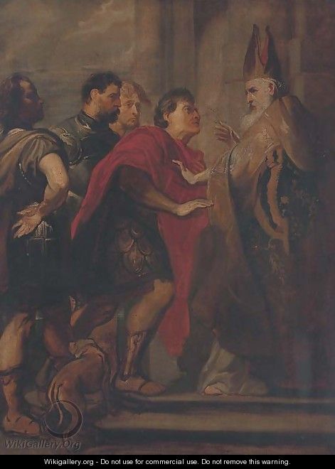 The Emperor Theodosius refused admission to the Church - Sir Anthony Van Dyck
