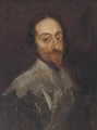 Portrait of King Charles I, quarter-length, in a doublet and lace collar - Sir Anthony Van Dyck