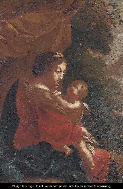 The Virgin and Child - (after) Simon Vouet