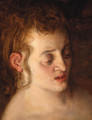 The head of a woman - a study - (attr. to) Floris, Frans