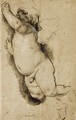 A flying putto looking up - (after) Francois Duquesnoy