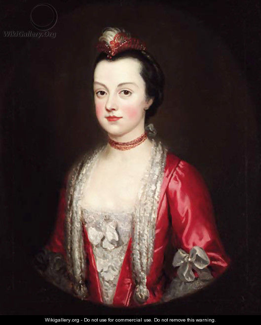 Portrait of a lady - (after) Francis Cotes