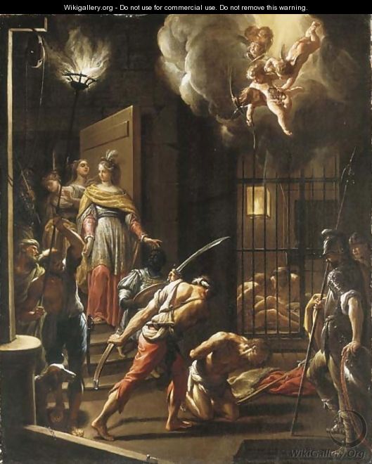 The Beheading of Saint John the Baptist - (after) Francesco Trevisani