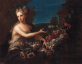 Portrait of a lady as Flora - (after) Gaspar-Pieter The Younger Verbruggen