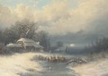 A Russian winter landscape - (after) Fedor Aleksandrovich Vasiliev