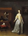 An elegant lady - (after) Gerard Terborch