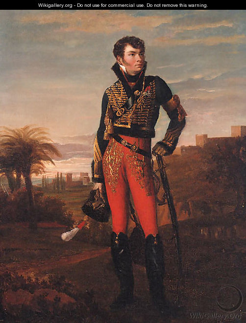 Portrait of a French Hussar of the Napoleonic era - Georges Rouget