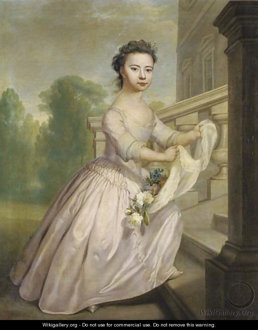Portrait of Ann Wooolfe - (after) George Knapton