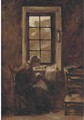 Sewing by the window - (after) Edmond Charles Joseph Yon