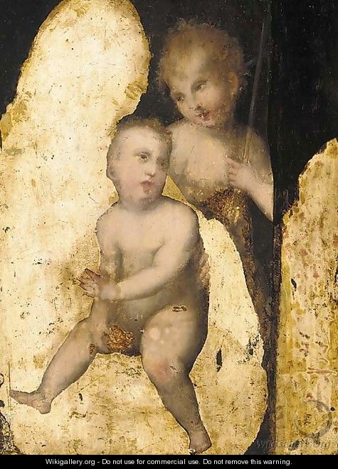 The Madonna and Child with the Infant Saint John the Baptist - (after) Domenico Puligo