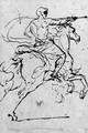 A standard bearer on a horse - (after) Domenico (Micco Spadaro) Gargiulo