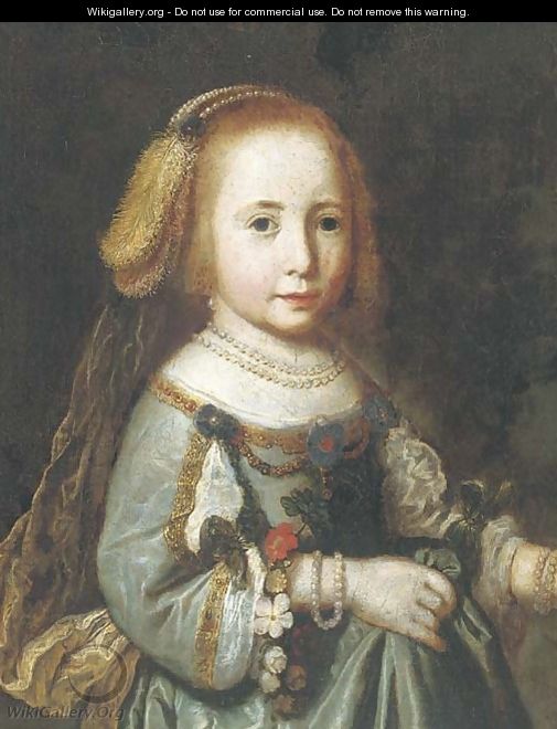 Portrait of a girl - (after) Dirck Dircksz. Santvoort