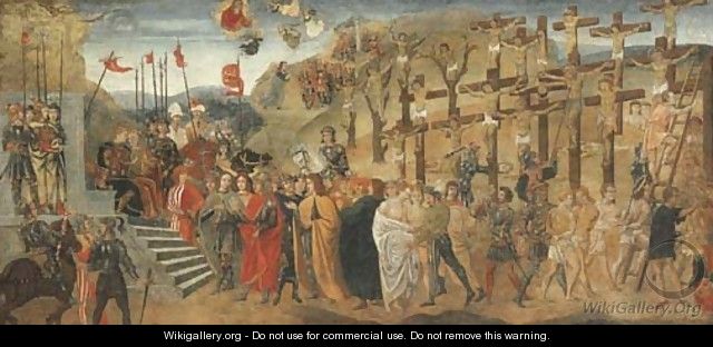 The Martyrdom of Saint Achatius and the Ten Thousand Martyrs - (after) Davide Ghirlandaio