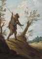 A landscape with a hunter returning with his game - (after) David The Younger Teniers