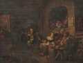 Peasants smoking and music making in an interior - (after) Egbert Jaspersz. Van, The Elder Heemskerck