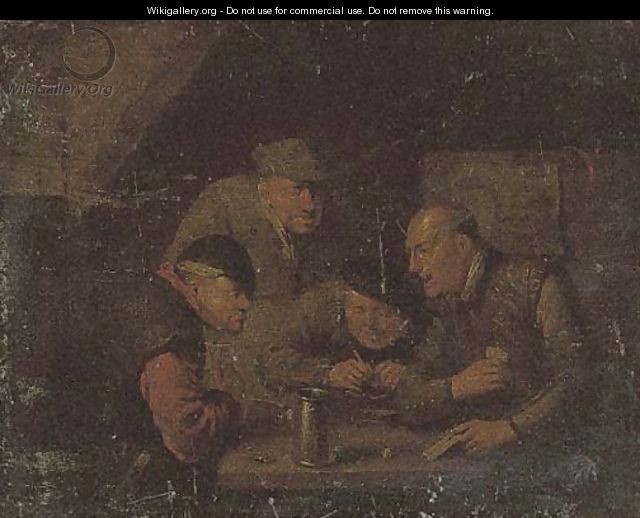 Card players in an interior - Egbert Jaspersz. Van, The Elder Heemskerck