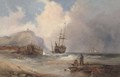 Beaching the brig before the approaching squall - (after) Edwin Hayes