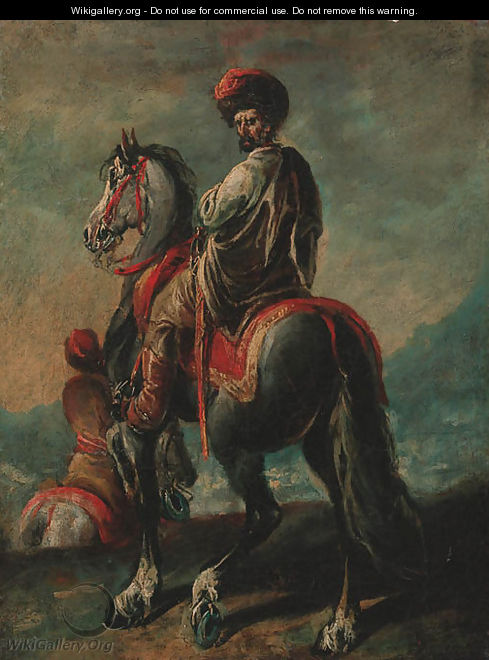 A mounted Turk - (after) Francesco Simonini