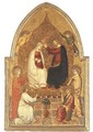The Coronation of the Virgin, with Saints Bartholomew, Mary Magdalen, John the Baptist and a Female Saint - (after) Pier Francesco Fiorentino