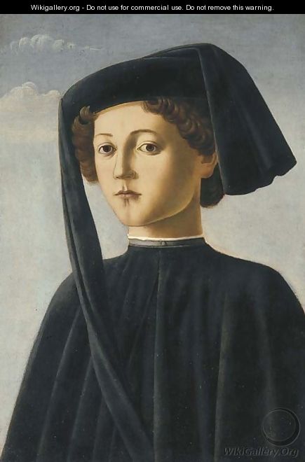 Portrait of a young gentleman - (after) Francesco Botticini