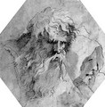 Heads of a bearded man and a monk - (after) Francesco Bartolozzi