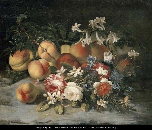 Roses, orange blossom and peaches - (after) Francesca Vicenzina