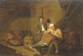 Peasants in a cottage interior - (after) Anthonie Victorijns