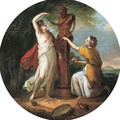Nymphs adoring a herm of Priapus - (after) Kauffmann, Angelica