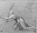 A kneeling matyr saint gesturing to the left - (after) Charles (the Elder) Erard Or Errard