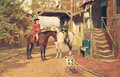 A Rest outside the Inn - Arthur Walker Redgate