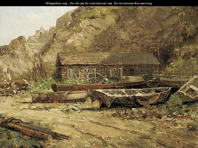 A boat yard, Newquay - Arthur Wilde Parsons