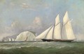 The Marquis of Ailsa's schooner Lady Evelyn off the Needles - Arthur Wellington Fowles