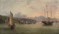 The flotilla of Royal Yachts lying in Osborne Bay prior to Queen Victoria's departure for France in August, 1855 - Arthur Wellington Fowles