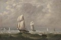 Sailing match by schooners of the Royal Yacht Squadron 23rd August 1837, Dolphin in advance of Menai - Arthur Wellington Fowles