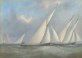 Florinda and Gwyndoline racing off the Nab lightship - Arthur Wellington Fowles