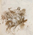 Saint Mathieu, ecrivant sur un livre tenu par un ange - (after) Sebastiano Ricci