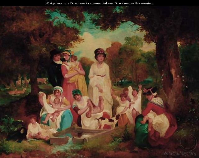 The Dipping Well, Hyde Park, London - Attibuted To Francis Wheatley