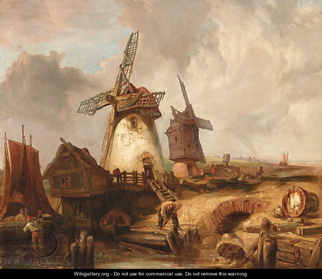 Dutch fishing village - (after) Alfred Montague