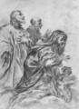 Three figures in prayer with a putto holding a crown - (after) Alessandro Gherardini