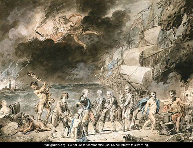 The French fleet coming to the rescue of America - Armand-Julien Pallire