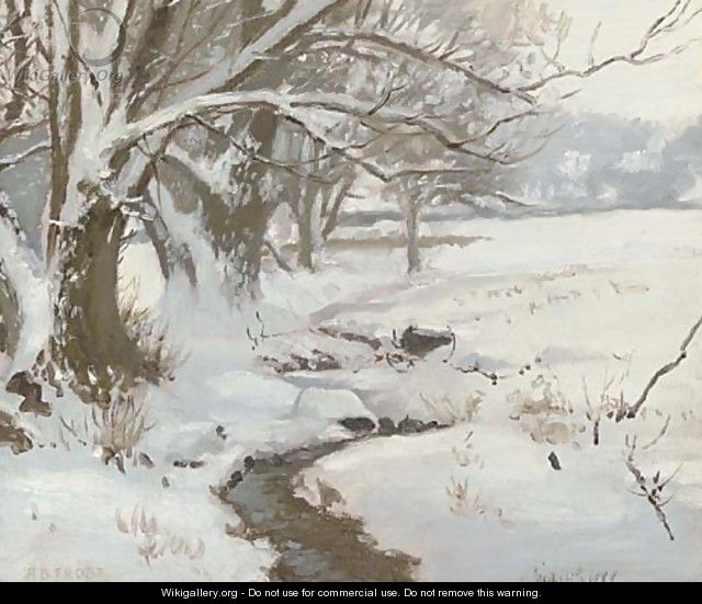 Winter Landscape, West Conshohocken, Pennsylvania - Arthur Burdett (Sr.) Frost