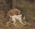Terriers in the barn - Arthur Alfred Davis
