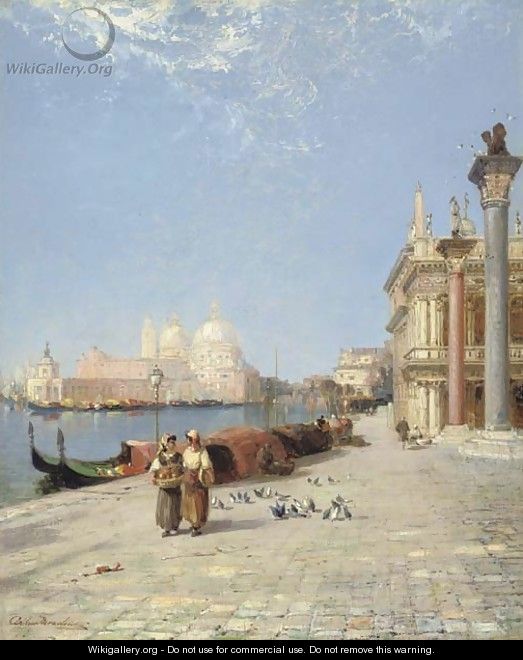 Venice - The Pigeons of St Mark - Arthur Joseph Meadows