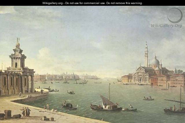 Venice the Bacino di San Marco looking east with the Punta della Dogana and San Giorgio Maggiore from the Zattere - Antonio Joli