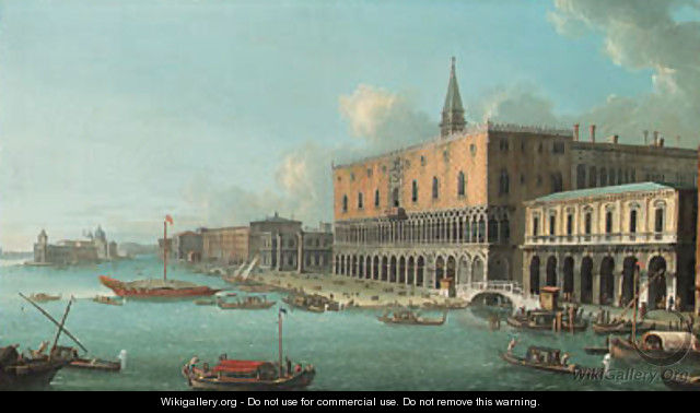 The Bacino di San Marco, Venice, looking west with the Doge