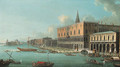 The Bacino di San Marco, Venice, looking west with the Doge