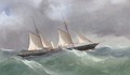 The steam yacht Yarta in rough seas - Antonio de Simone