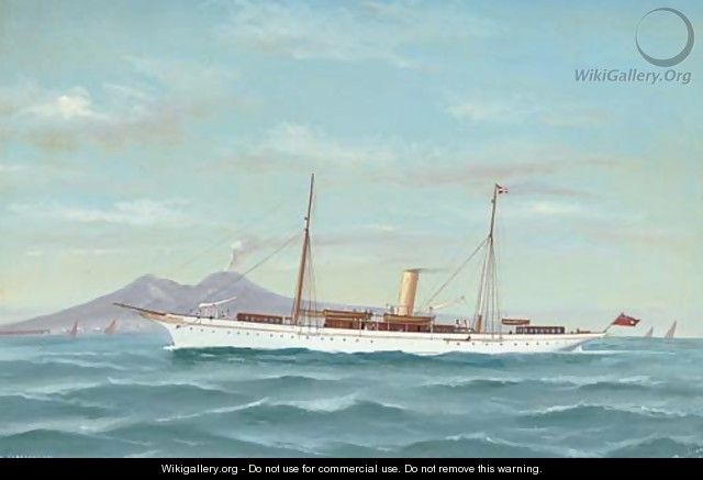 The steam yacht Capercailzie in Neapolitan waters - Antonio de Simone