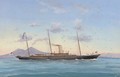 The Royal Yacht Squadron steam yacht Giralda in Neapolitan waters - Antonio de Simone