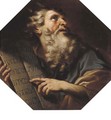 Moses receiving the Ten Commandments - Antonio Zanchi